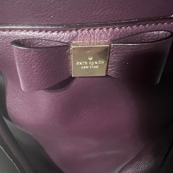 Kate Spade shoulder bag. Plum colored. Gently used. - Picture 6 of 6